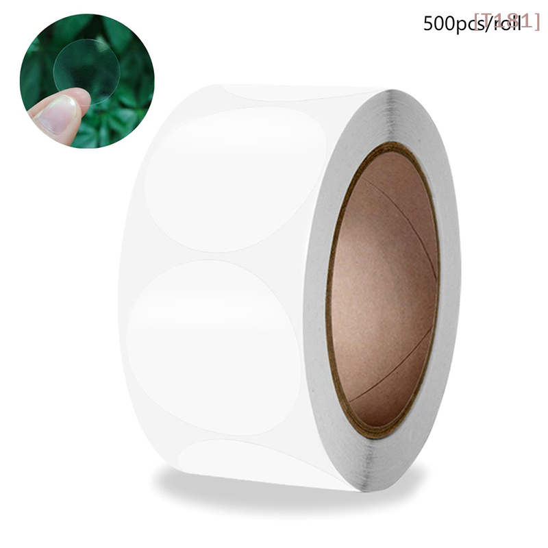 Sticker Label Roll - 500 adet/rulo Yuvarlak Şeffaf Etiketler Şekerleme,