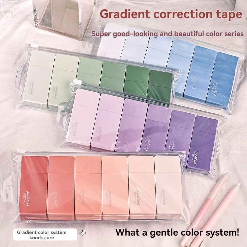Correction Tape Roller - 6 adet sevimli Macaron düzeltme bandı