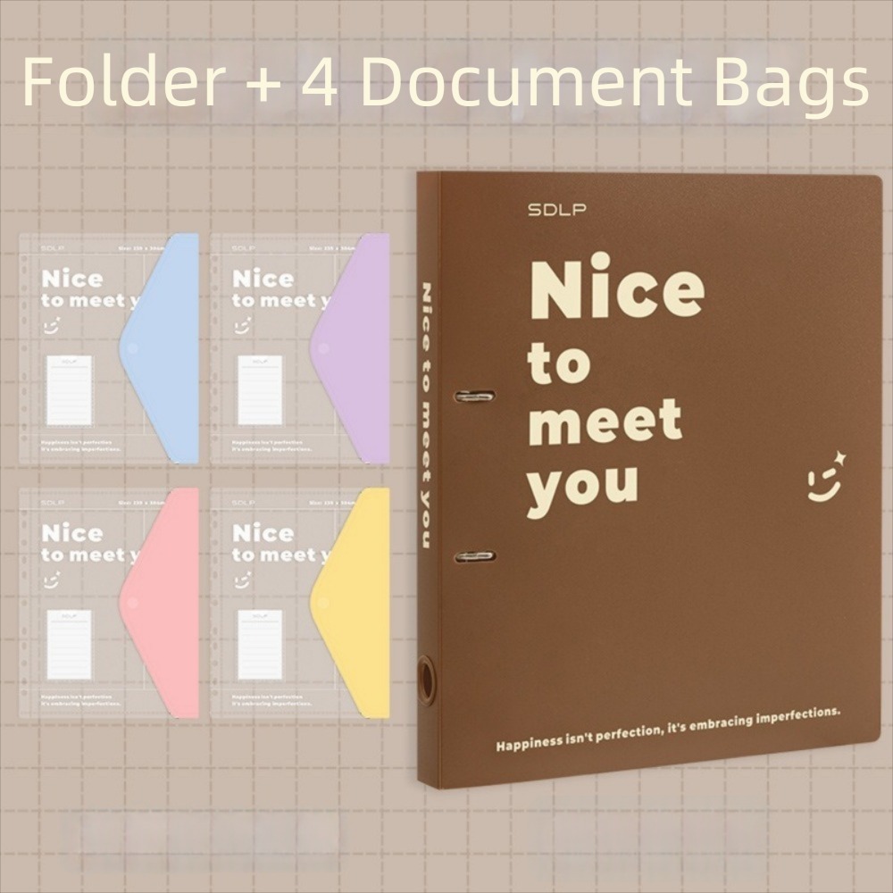 Binder Clip Assorted - Pratik PP Gevşek Yapraklı Dosya Çantası